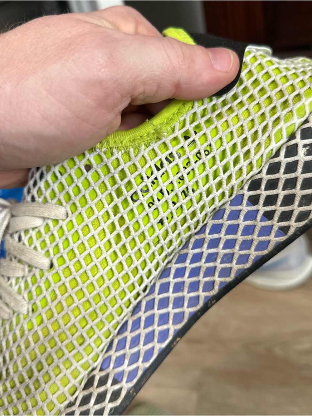 Adidas Originals Deerupt Runner Sneakers in Neon Yellow Mesh Men’s 11 - Picture 9 of 9